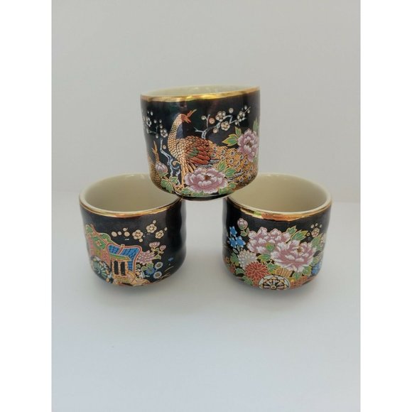 Dining Vintage Japanese Sake Cups Set Of 3 Poshmark
